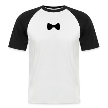 Fly Tie Tie - Men's Baseball T-Shirt - white/black - Front - Nik (191cm)