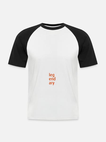 Legendary - Krawatte (2) - Männer Baseball-T-Shirt - Weiß/Schwarz