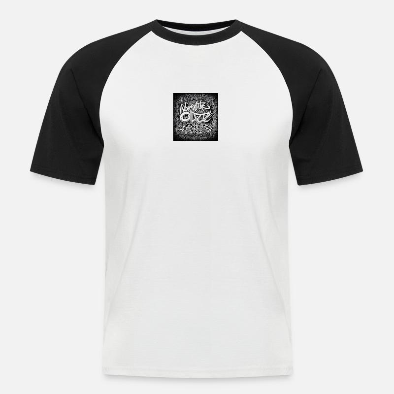 graffiti design zeichen art - Männer Baseball-T-Shirt - Weiß/Schwarz