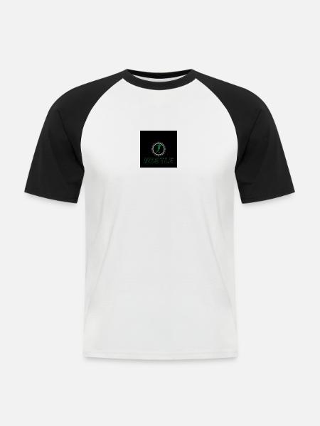 Hustle grün black - Männer Baseball-T-Shirt - Weiß/Schwarz