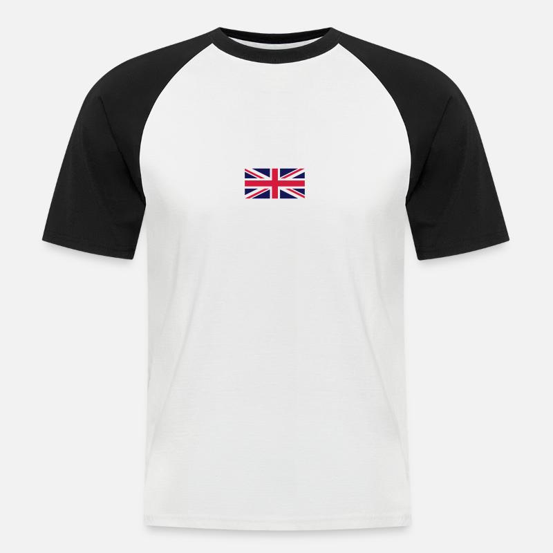Union Jack - Men's Baseball T-Shirt - white/black