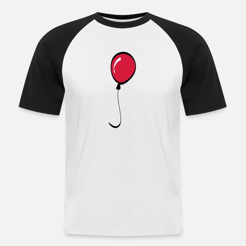 balloon - Men's Baseball T-Shirt - white/black