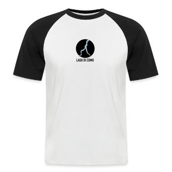LAGO DI COMO - Lake Como - Men's Baseball T-Shirt - white/black - Front - Nik (191cm)