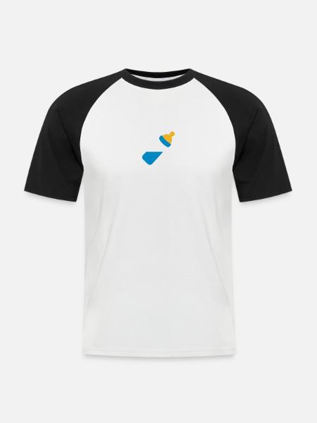 Baby - Männer Baseball-T-Shirt - Weiß/Schwarz