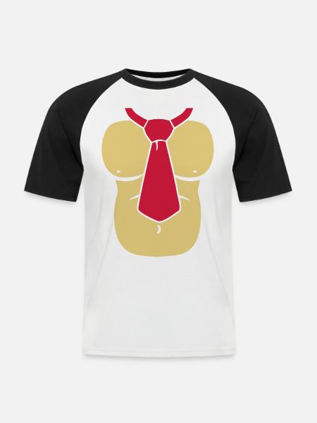 Ape Body - Männer Baseball-T-Shirt - Weiß/Schwarz