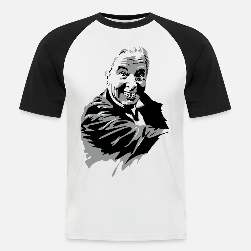 Dinner for one - Men's Baseball T-Shirt - white/black