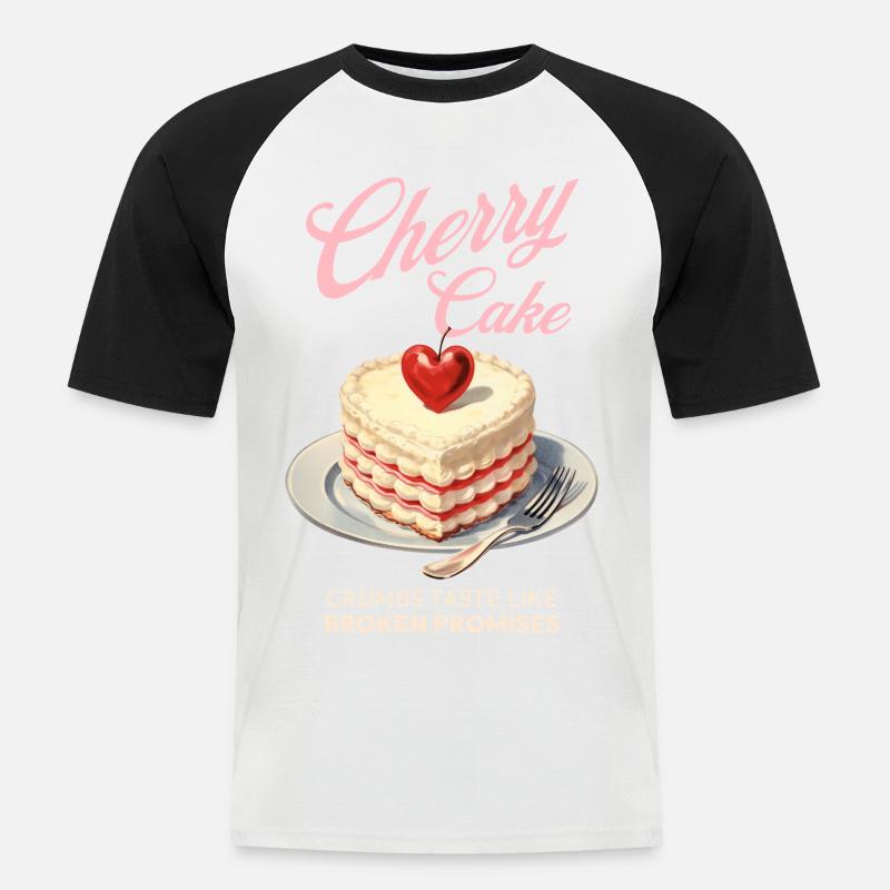 Cherries Cherry Pie Baking Gift - Men's Baseball T-Shirt - white/black
