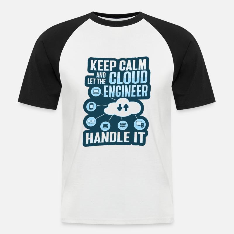 Cloud-Administrator Cloud-Devops - Männer Baseball-T-Shirt - Weiß/Schwarz