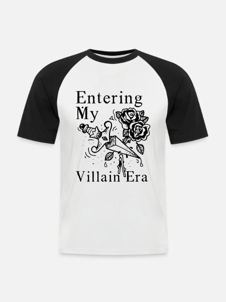 Die Ära der Schurken beginnt - Männer Baseball-T-Shirt - Weiß/Schwarz