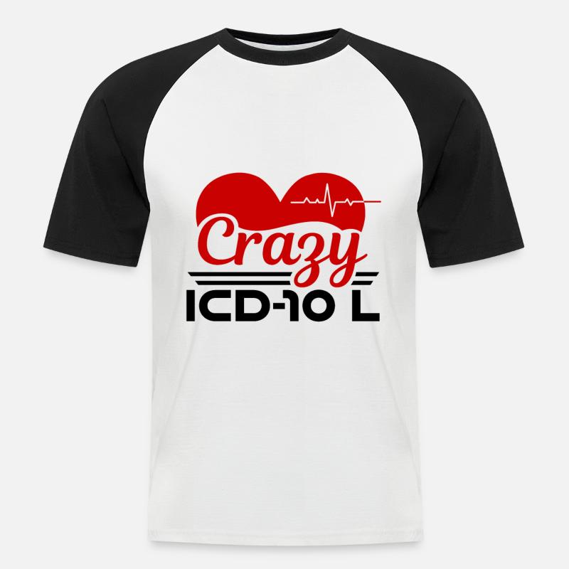 Medical Coder Profession Medical - Men's Baseball T-Shirt - white/black