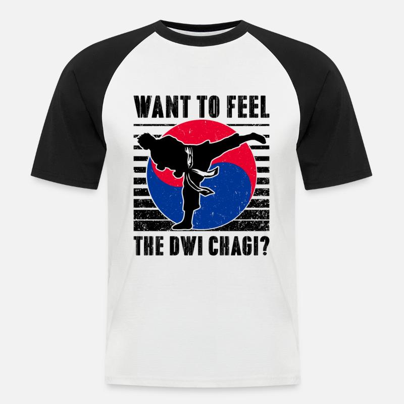 Tang Soo Do Geschenk - Männer Baseball-T-Shirt - Weiß/Schwarz