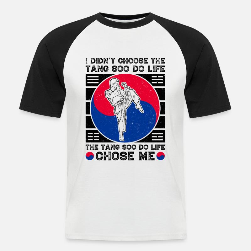 Tang Soo Do Geschenk - Männer Baseball-T-Shirt - Weiß/Schwarz