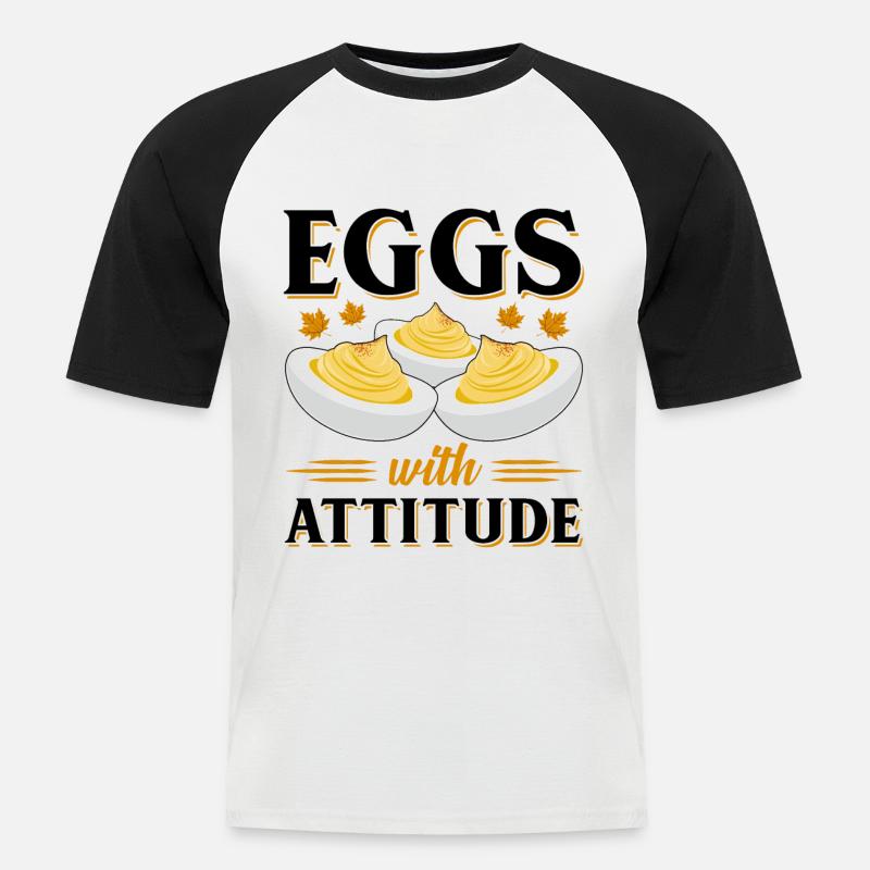 Devil's Egg Spell - Men's Baseball T-Shirt - white/black