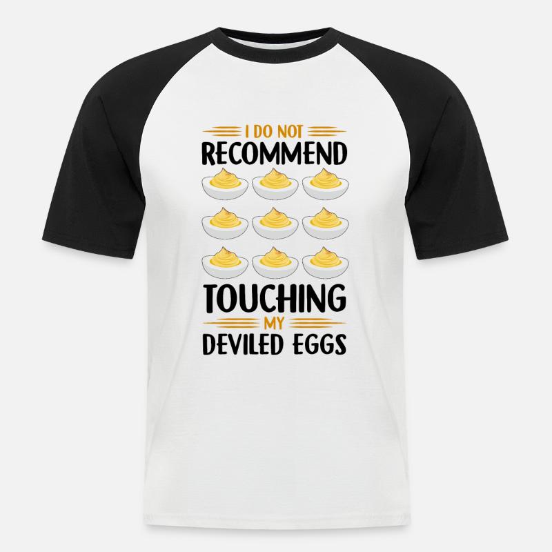 Devil's Egg Spell - Men's Baseball T-Shirt - white/black
