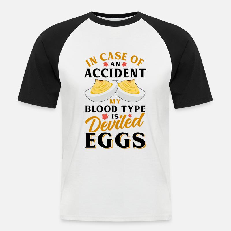 Devil's Egg Spell - Men's Baseball T-Shirt - white/black