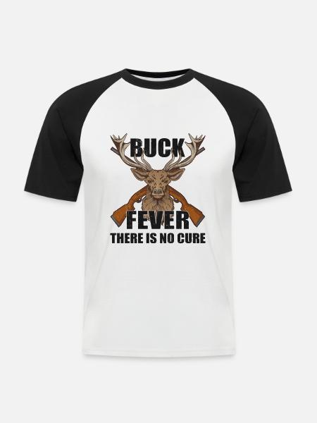Hirschjagd Hirschjäger Jagdsaison Bockjagd - Männer Baseball-T-Shirt - Weiß/Schwarz