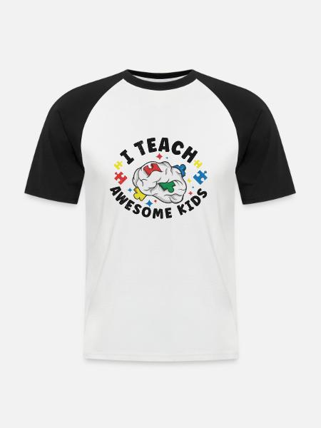 Sonderschullehrer Sped Teacher Inclusion - Männer Baseball-T-Shirt - Weiß/Schwarz