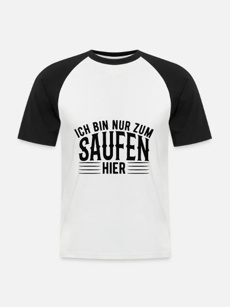 Feiern - Männer Baseball-T-Shirt - Weiß/Schwarz