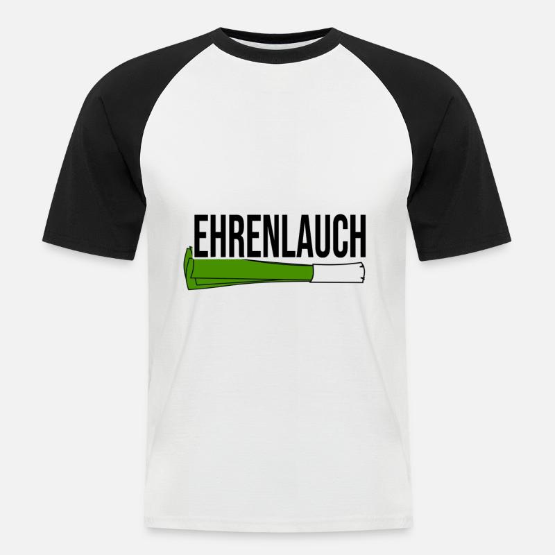 Lauch Spruch - Männer Baseball-T-Shirt - Weiß/Schwarz