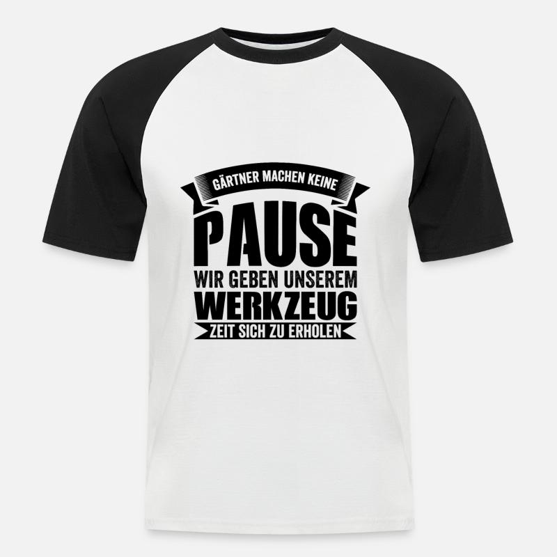 Lustiger Gärtner Spruch - Männer Baseball-T-Shirt - Weiß/Schwarz