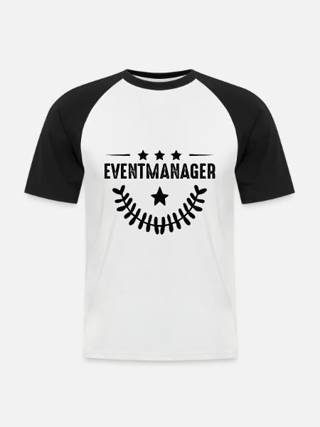 Event Manager - Men's Baseball T-Shirt - white/black
