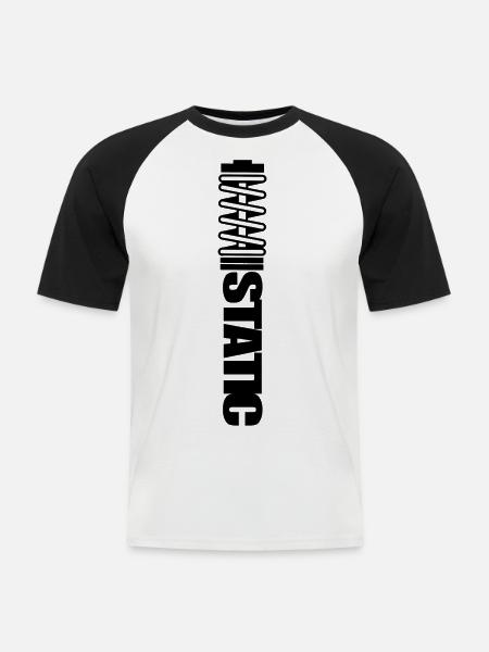 Static - T-shirt baseball manches courtes Homme - blanc/noir
