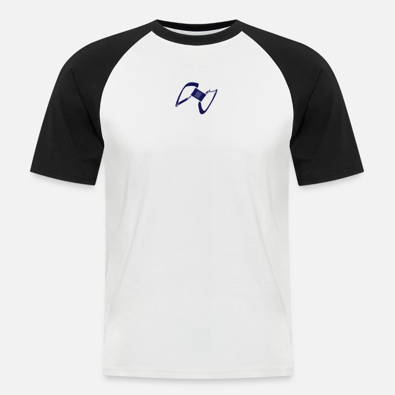 Expressset EXE Klettern 2 - Männer Baseball-T-Shirt - Weiß/Schwarz