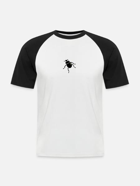 Scarabaeus Käfer / beetle (2c) - Men's Baseball T-Shirt - white/black