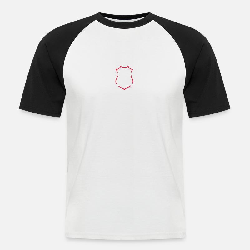 skull_032013_a_2c - Männer Baseball-T-Shirt - Weiß/Schwarz