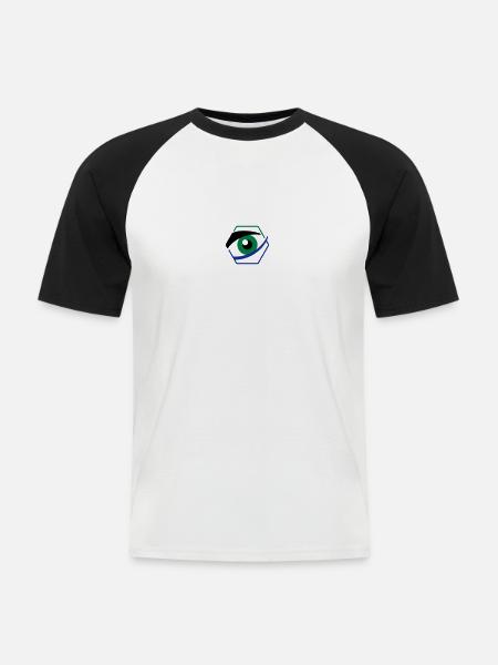 Auge 7d Augenarzt - Männer Baseball-T-Shirt - Weiß/Schwarz