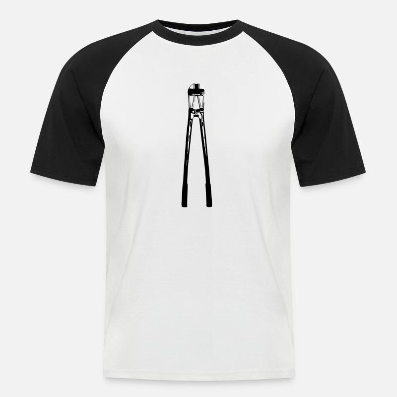 everything_for_free - Männer Baseball-T-Shirt - Weiß/Schwarz