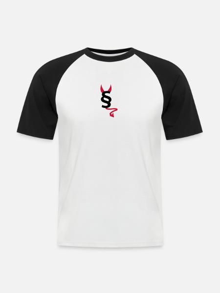 paragraph - Männer Baseball-T-Shirt - Weiß/Schwarz