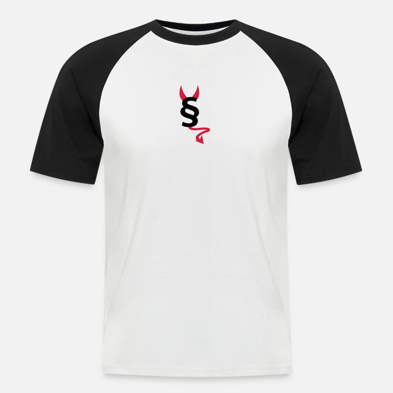 paragraph - Männer Baseball-T-Shirt - Weiß/Schwarz