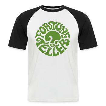 FORTUNE TELLER - green - fortune teller psychedelic - Men's Baseball T-Shirt - white/black - Front - Nik (191cm)