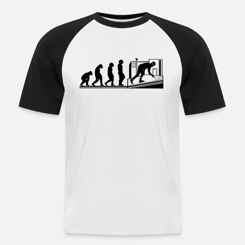 Couvreur Artisan Evolution Couvreur - T-shirt baseball manches courtes Homme - blanc/noir