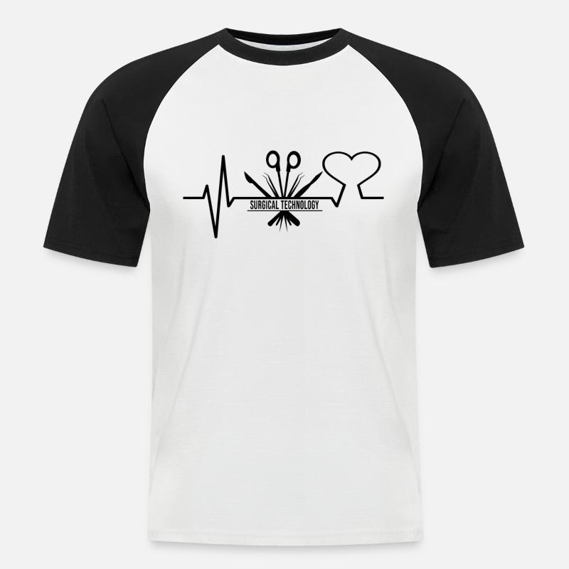 Chirurgisch-technischer Assistent Chirurg - Männer Baseball-T-Shirt - Weiß/Schwarz