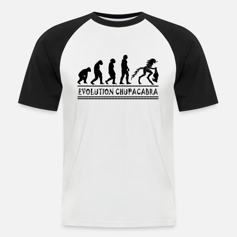 Cryptozoologists Chupacabra Creatures Evolution - Men's Baseball T-Shirt - white/black