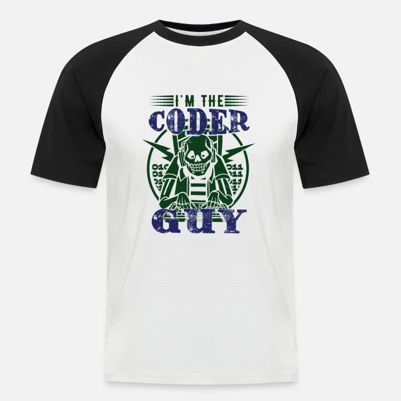 I'm The Coder Guy - Men's Baseball T-Shirt - white/black