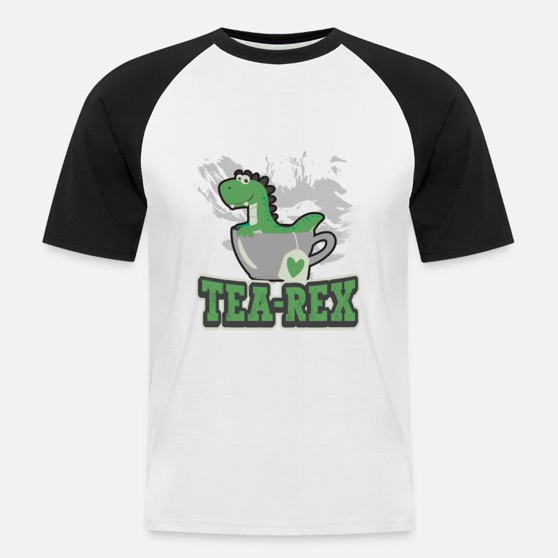 Tee-Experte Teetrinker Teesüchtiger Tee-Enthusiast - Männer Baseball-T-Shirt - Weiß/Schwarz