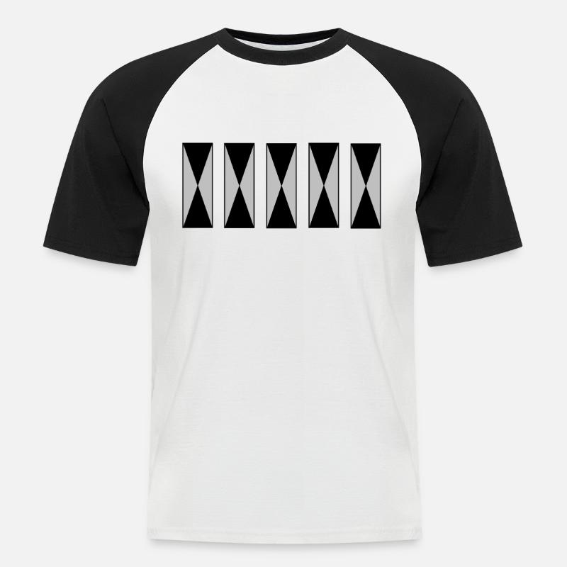 Einfach und einzigartig - Männer Baseball-T-Shirt - Weiß/Schwarz