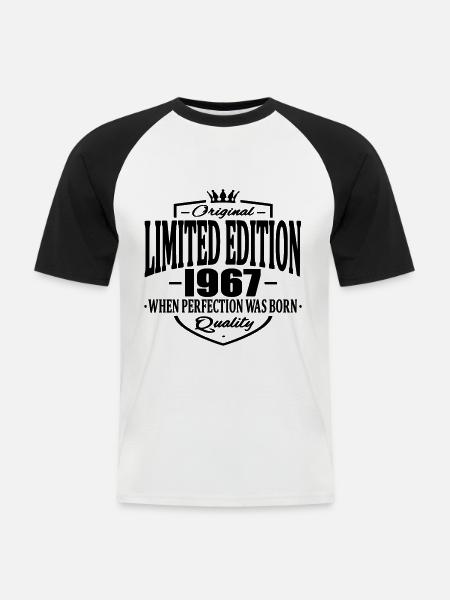edition limitée 1967 - T-shirt baseball manches courtes Homme - blanc/noir
