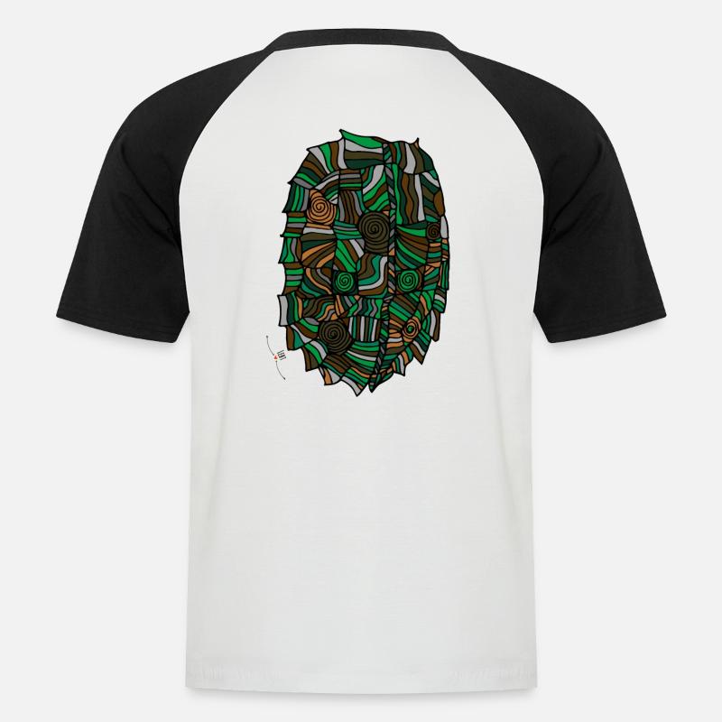 Turtles protective armor - Men's Baseball T-Shirt - white/black