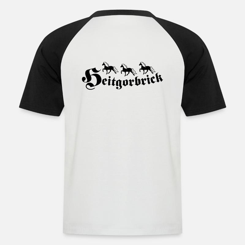 Heitgorbrick - Männer Baseball-T-Shirt - Weiß/Schwarz