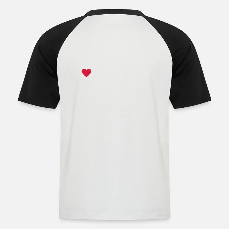 cal. 308 - Männer Baseball-T-Shirt - Weiß/Schwarz