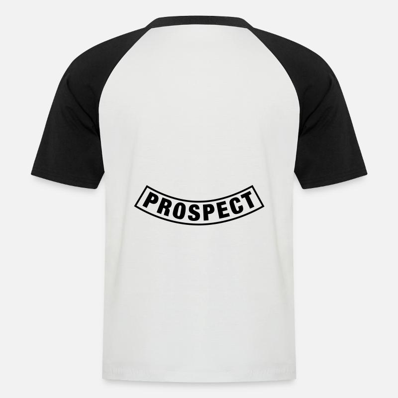 Prospect Batch - Maglia da baseball a manica corta da uomo - bianco/nero