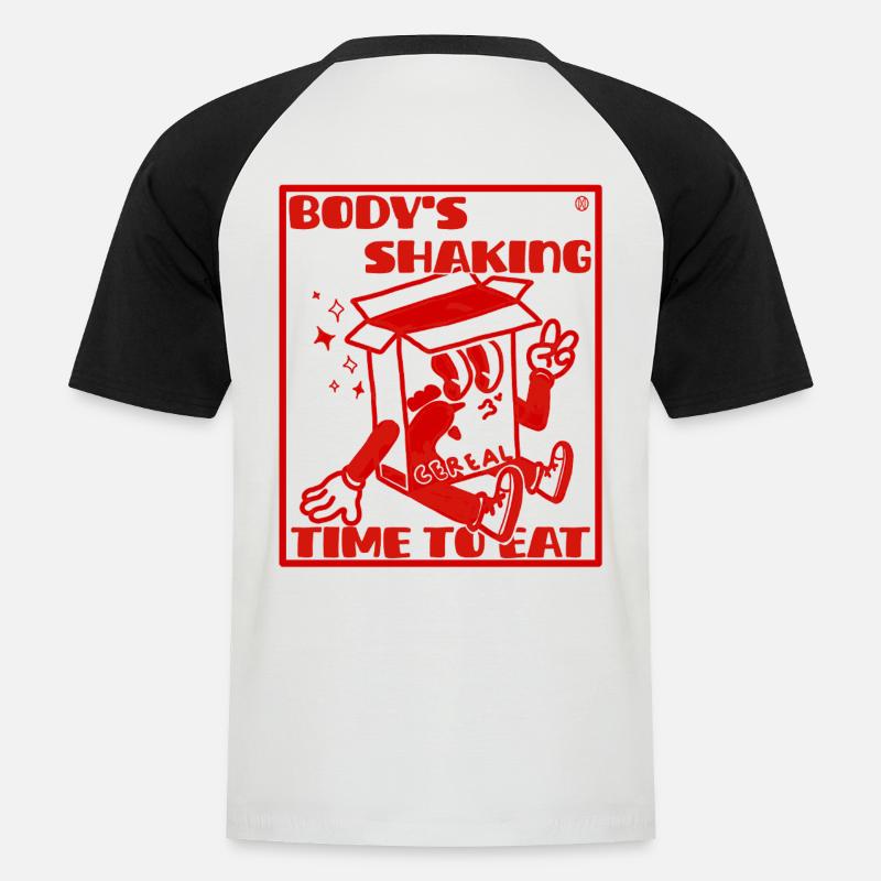 Hyperfixation ADHD problem - T-shirt baseball manches courtes Homme - blanc/noir