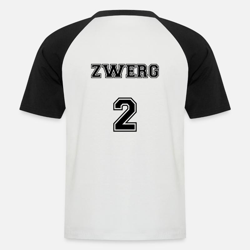  Zwerg 2 - Männer Baseball-T-Shirt - Weiß/Schwarz