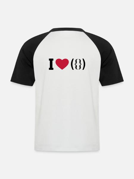 Porn - Vagina - Männer Baseball-T-Shirt - Weiß/Schwarz