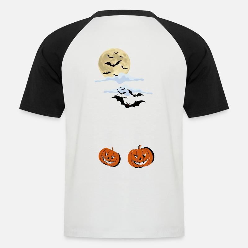 The night before Halloween - Men's Baseball T-Shirt - white/black