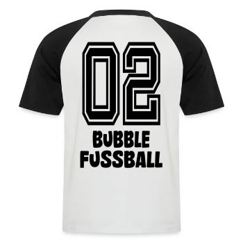 bubble soccer 02 bumberball - Men's Baseball T-Shirt - white/black - Back - Nik (191cm)